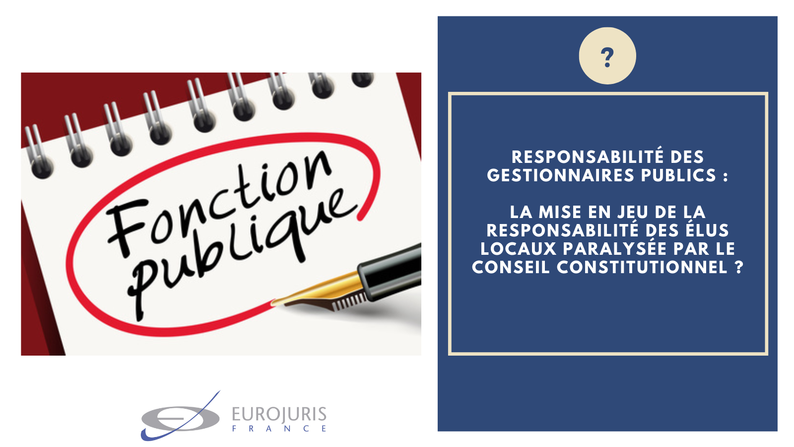 Responsabilité des gestionnaires publics Responsabilité des gestionnaires publics