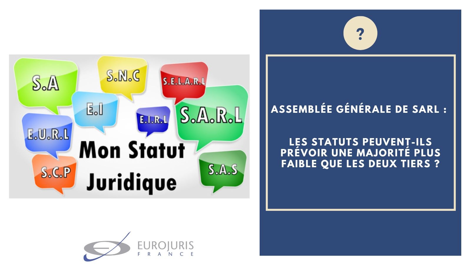 AG SARL et majorité des 2 tiers