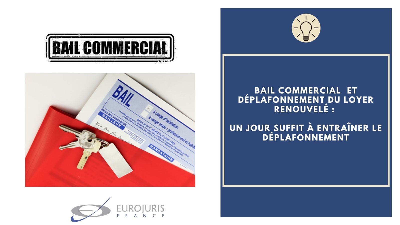 Bail commercial et déplafonnement du loyer renouvelé
