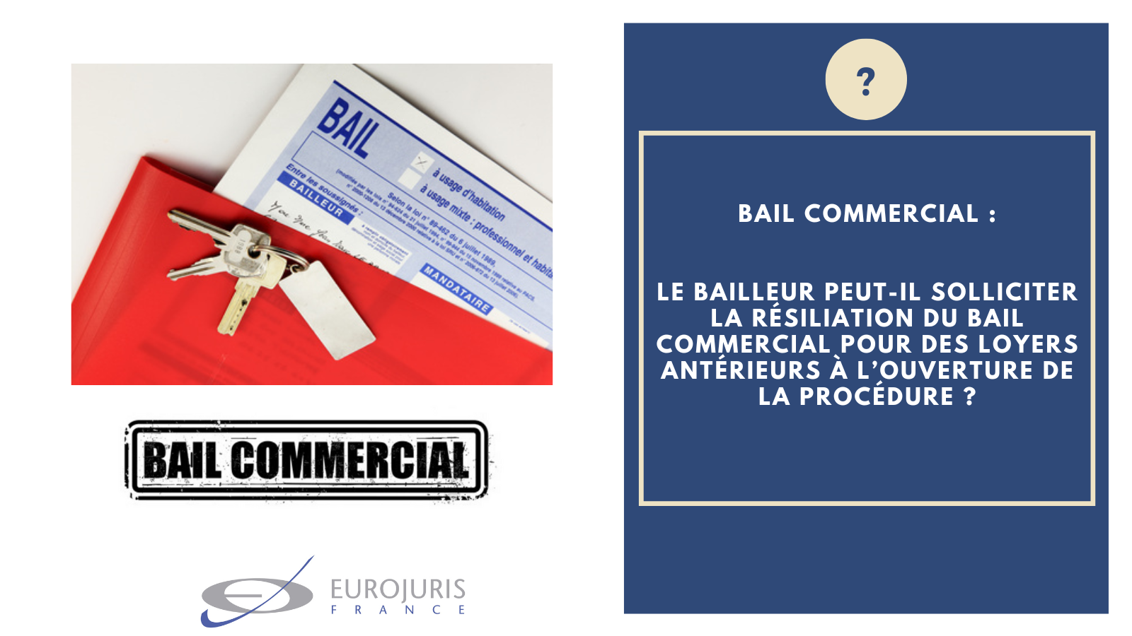 Bail commercial, procédure collective et antériorité des loyers