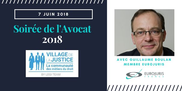 Guillaume BOULAN à la soirée de l'avocat Jeudi 7 juin 