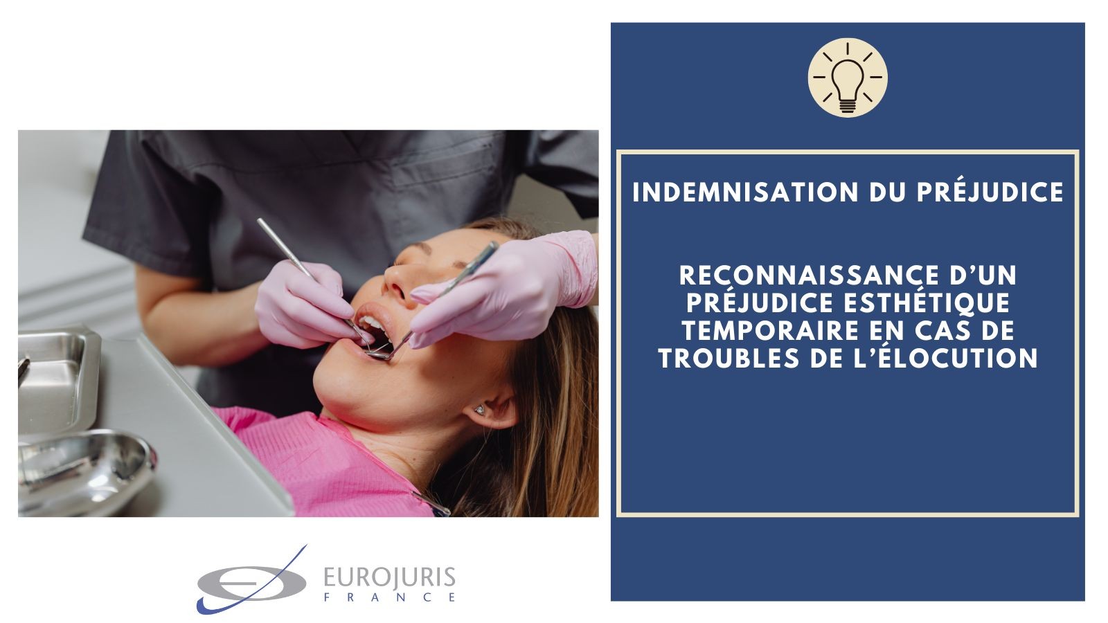 Préjudice esthétique troubles élocution