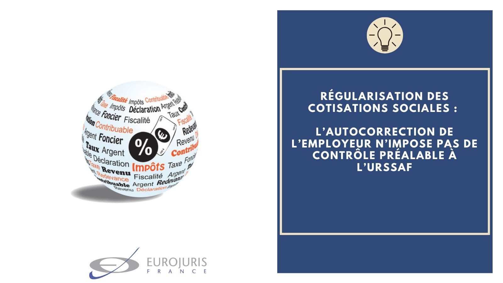 Régularisation cotisations sociales