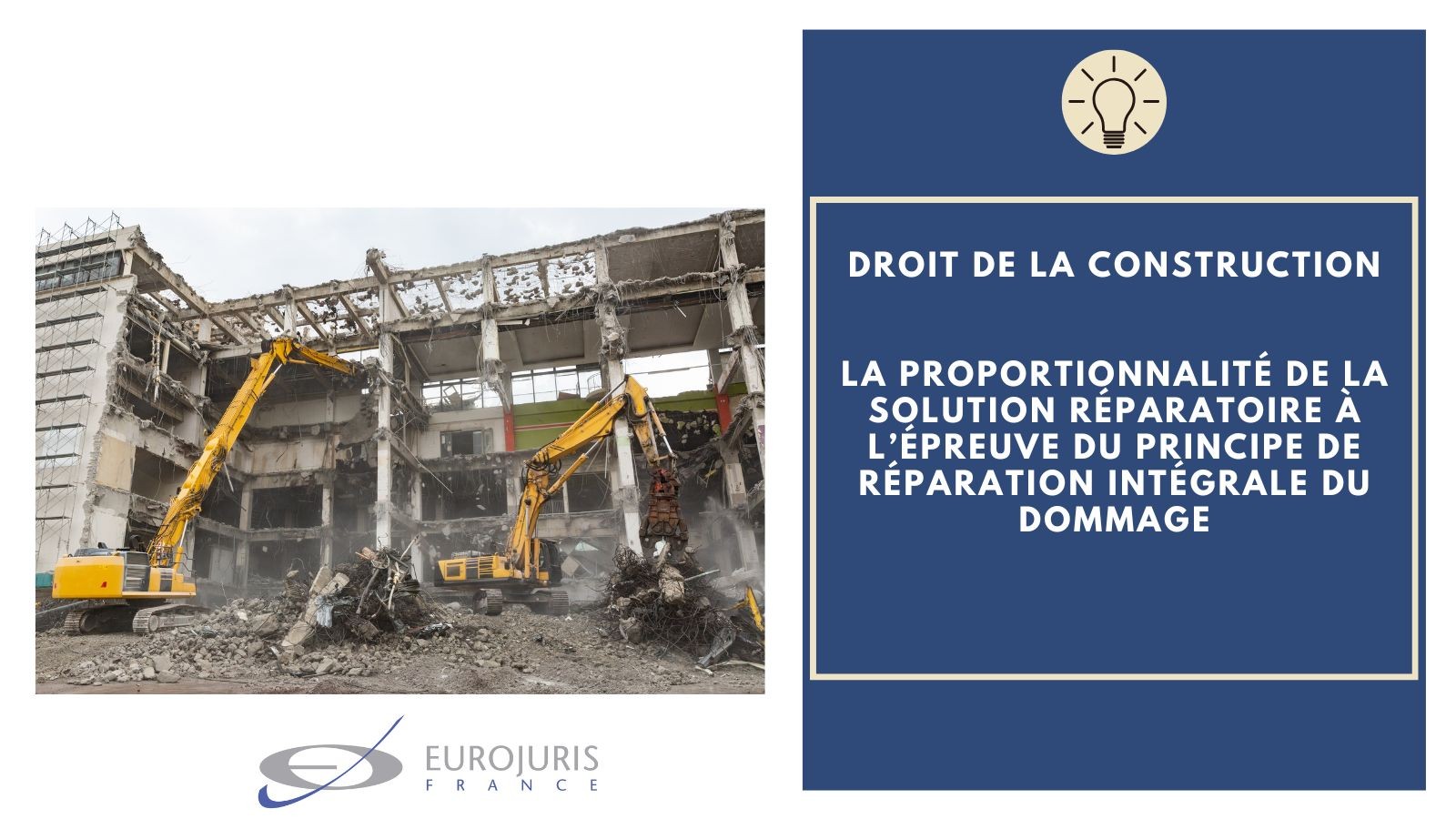 Réparation dommage construction