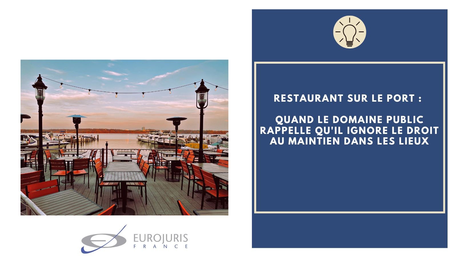 Restaurant sur le port et domaine public
