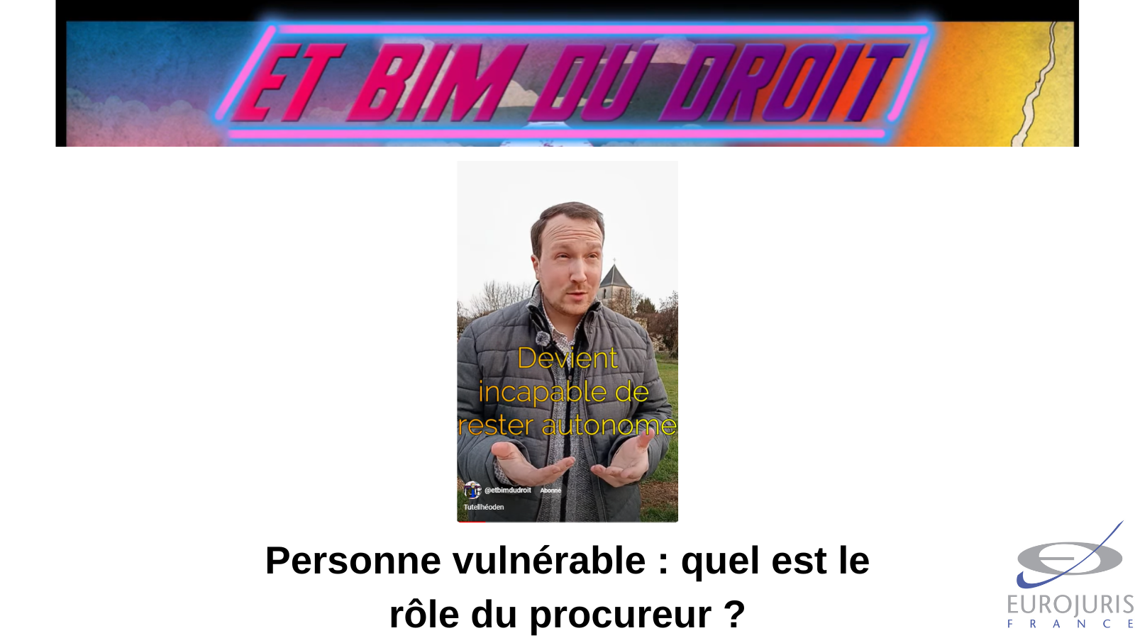 Procureur et personne vulnérable